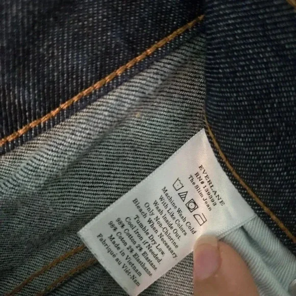 Everlane 139393 Men's Sz 30x32‎ Blue The Slim Fit Stretch Denim Jeans $98+ - Picture 6 of 6
